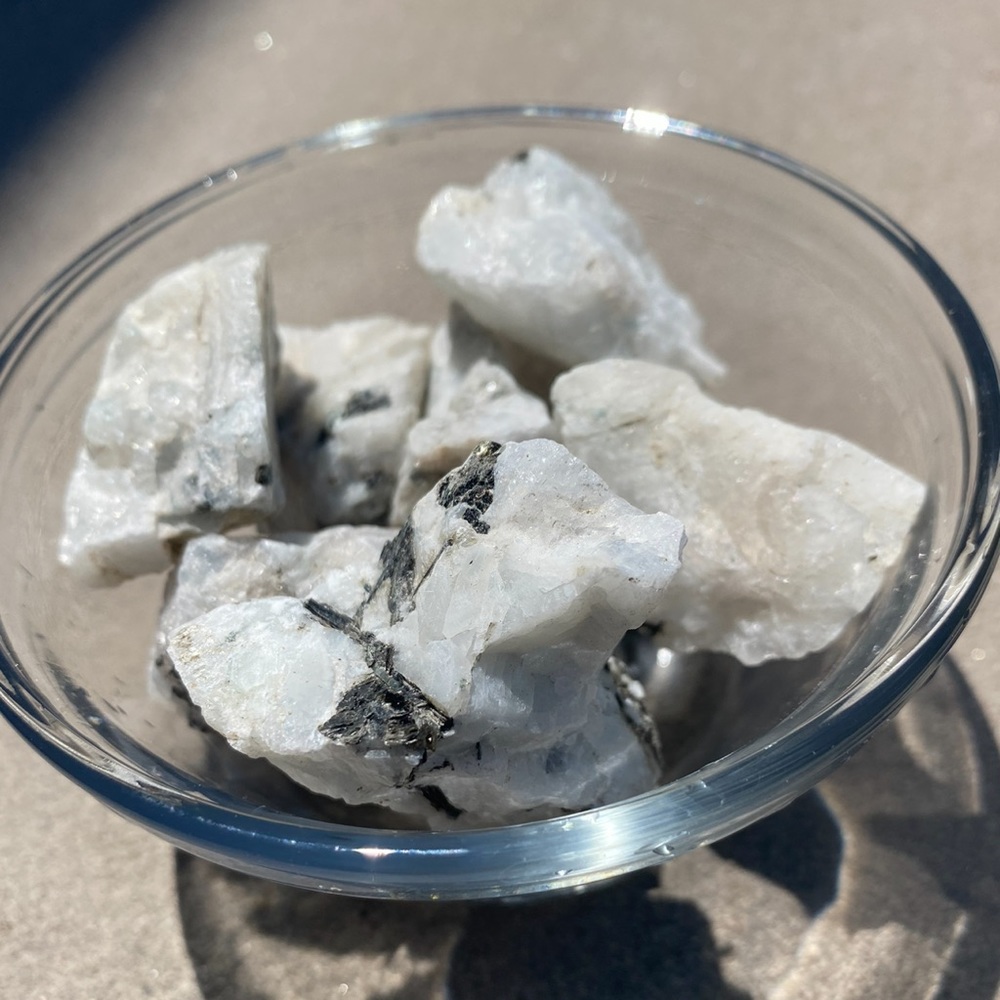 Rainbow moonstone crystal (raw crystal imported from Brazil) $10 EACH
